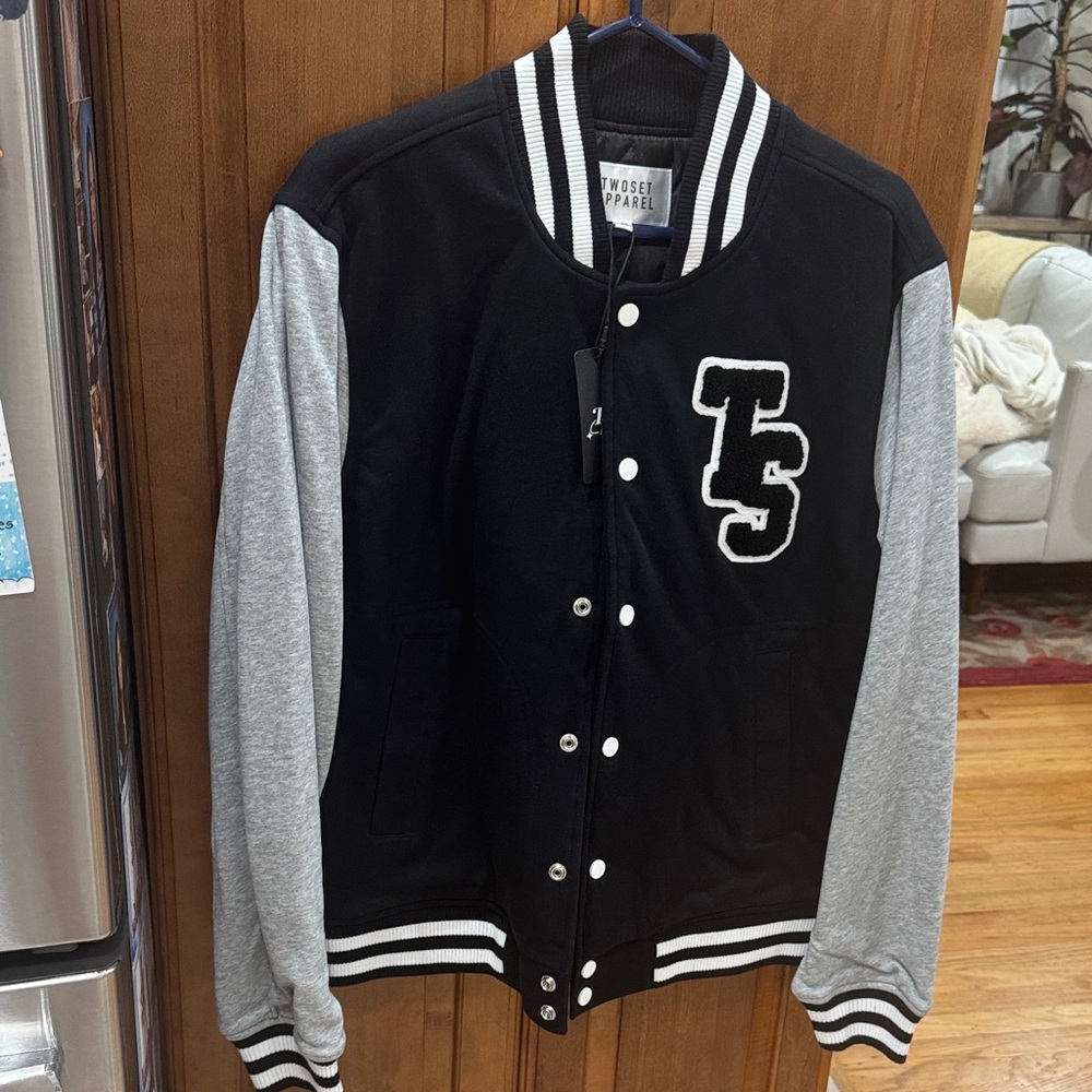 TwoSet Official Black and Gray Varsity Jacket
